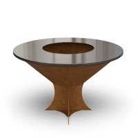 Дровяной гриль-мангал AHOS OLYMPIC 1000 LOW, ржавый