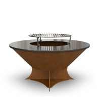 Дровяной гриль-мангал AHOS OLYMPIC 750 LOW, ржавый