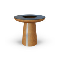 ДРОВЯНОЙ ГРИЛЬ-МАНГАЛ AHOS HIGH SPHERE РЖАВЫЙ