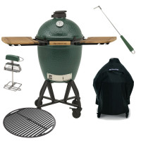 Комплект керамический гриль Big Green Egg Large в гнезде