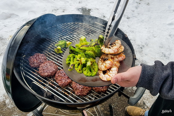 Жарка на гриле зимой