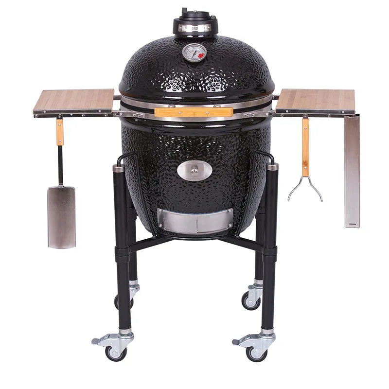 Керамический гриль Monolith Classic PRO-Serie 1.0 на стальных ножках, черный