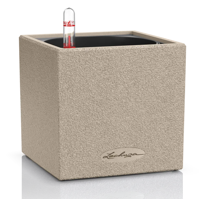 Вазон Lechuza 13471 CANTO Stone 14 светло-бежевый