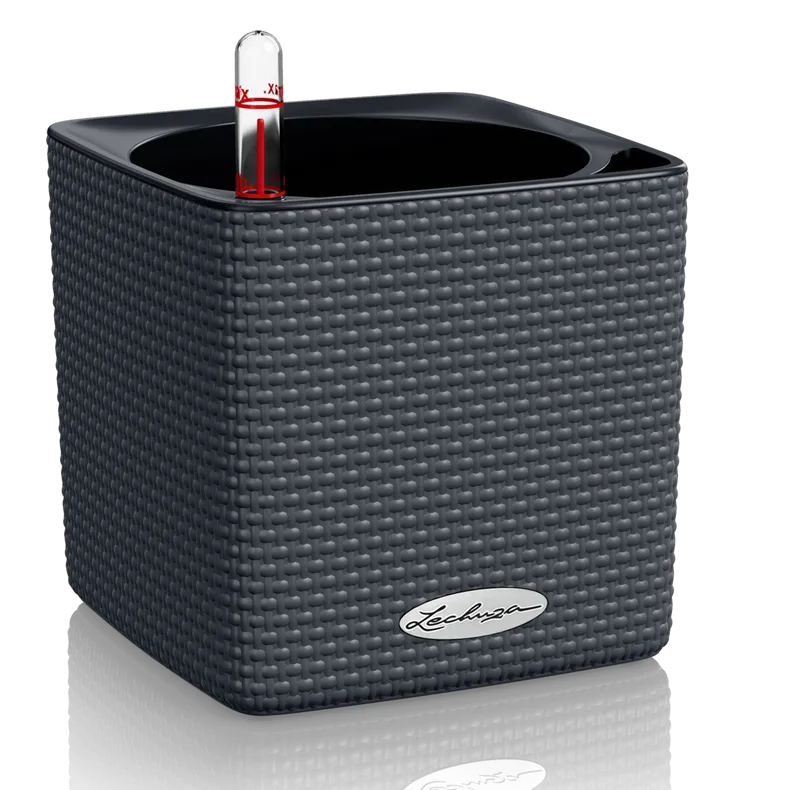 Вазон Lechuza 13384 CUBE Color 14 Cерый