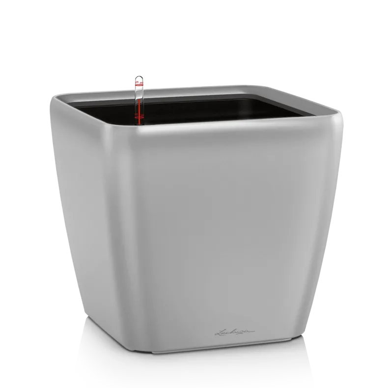 Вазон Lechuza 16148 Quadro Premium LS 28 Серебристый