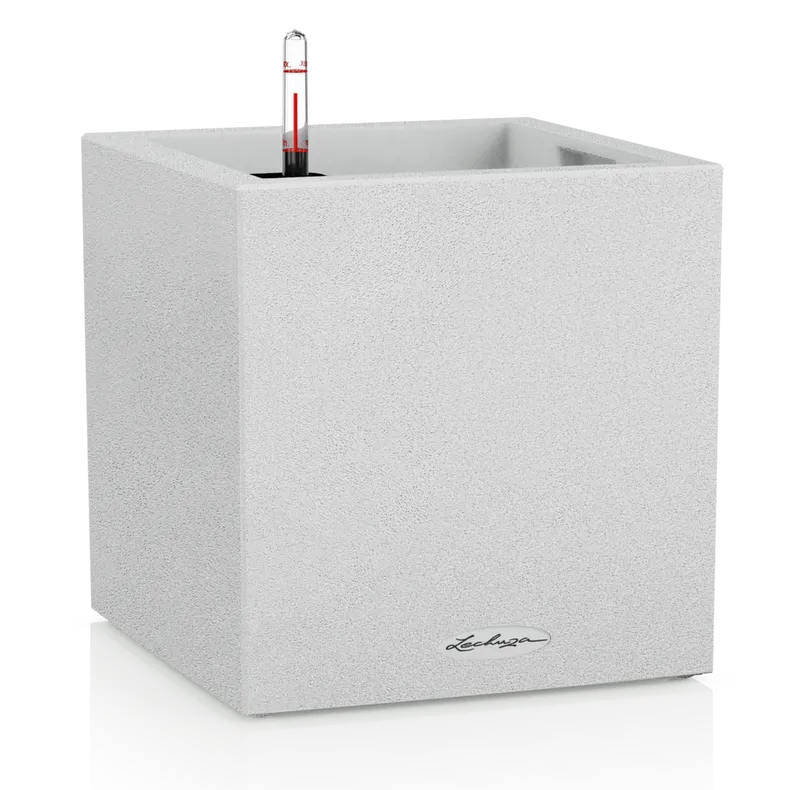 Вазон Lechuza 13707 Canto Stone Low кварцевый белый