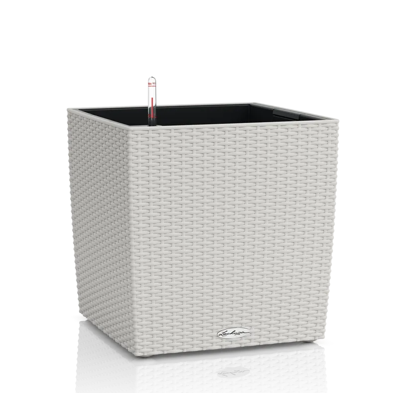 Вазон Lechuza 15387 Cottage CUBE 40 Светло-серый