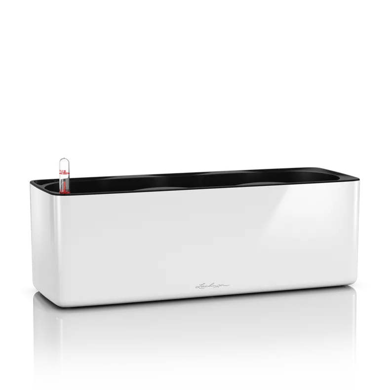 Вазон Lechuza 13670 CUBE Glossy Triple белый