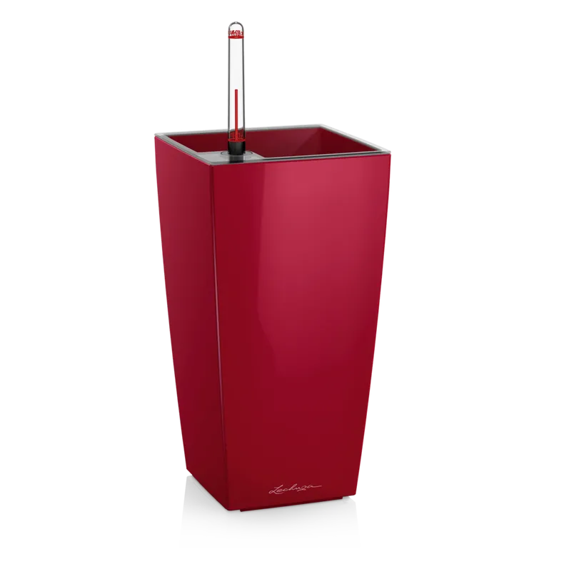 Вазон Lechuza 18051 MAXI-CUBI с гидросистемой Красный