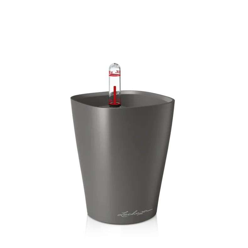 Вазон Lechuza 14949 MINI-DELTINI Премиум Антрацитовый металлик