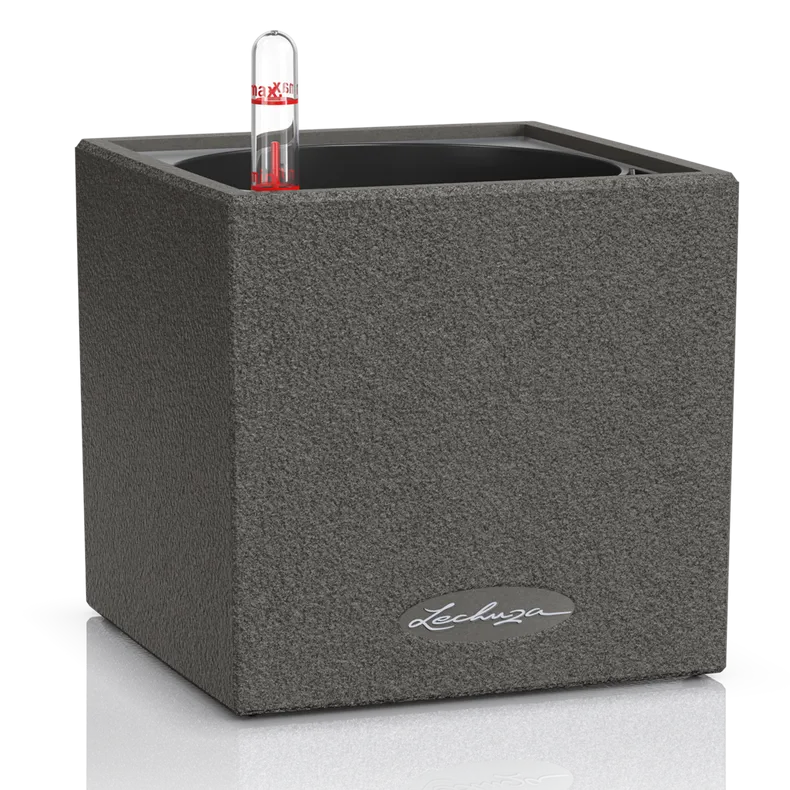 Вазон Lechuza 13472 CANTO Stone 14 графитно-черный