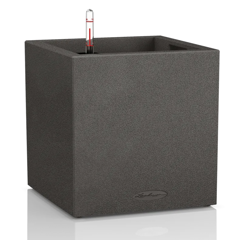 Вазон Lechuza 13702 Canto Stone Low графитово-черный