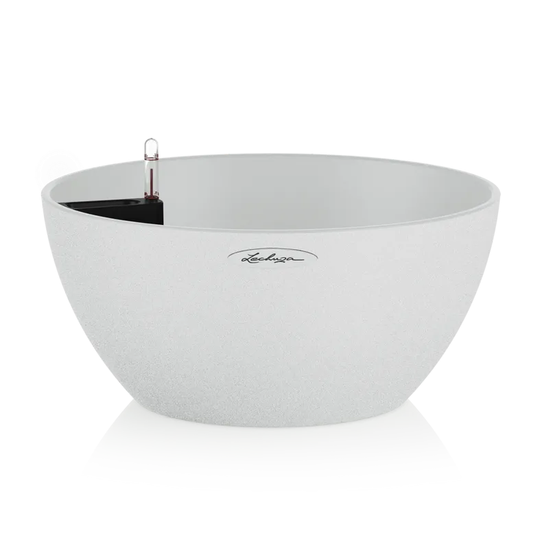 Вазон Lechuza 13837 Cubeto Stone 30 кварцевый белый