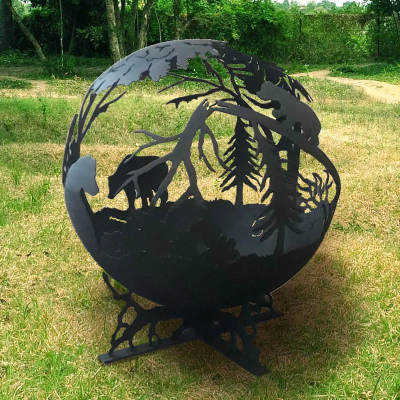 Уличный камин очаг-шар "Три медведя" 500 Prescona