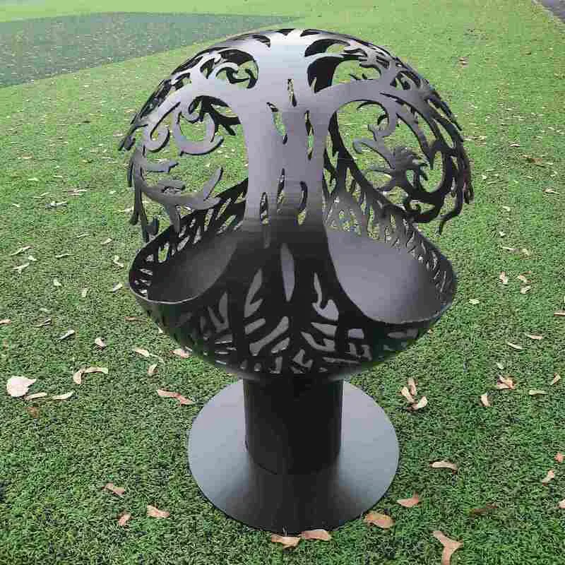 Уличный камин очаг-шар "Деревья" 500 Prescona