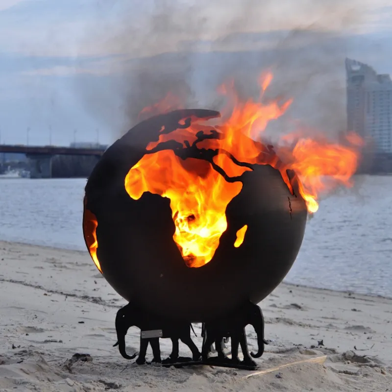 Уличный камин очаг-шар "Глобус" 500 Prescona