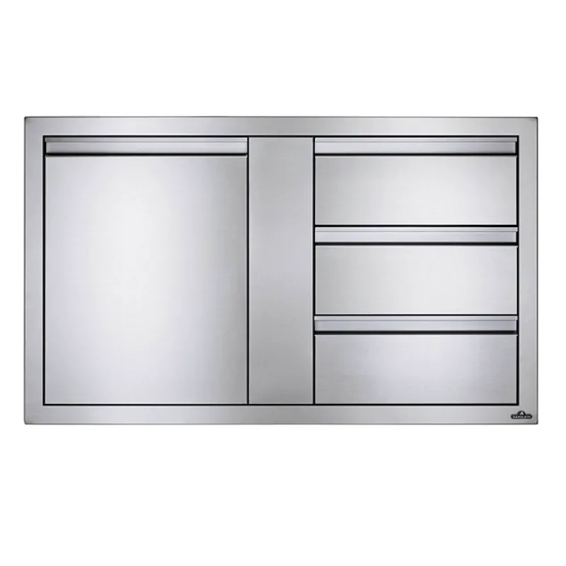 Встраиваемая тумба с 3-мя выдвижными ящиками и дверью Napoleon, большая 107 х 61 см