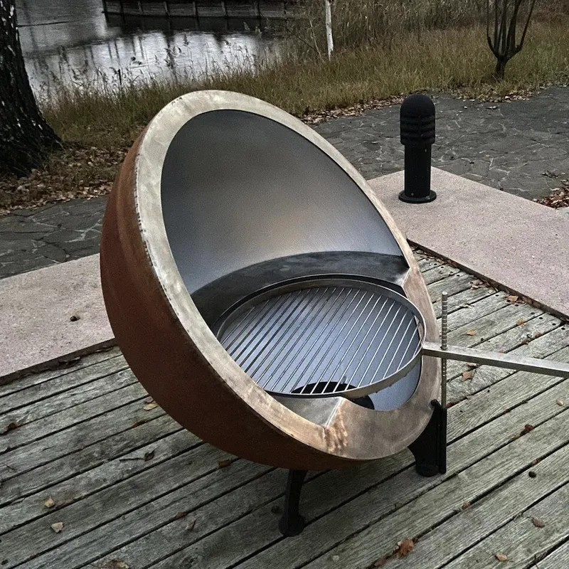Дизайнерский садовый камин-кострище Dr. Fire "IRON BALL"