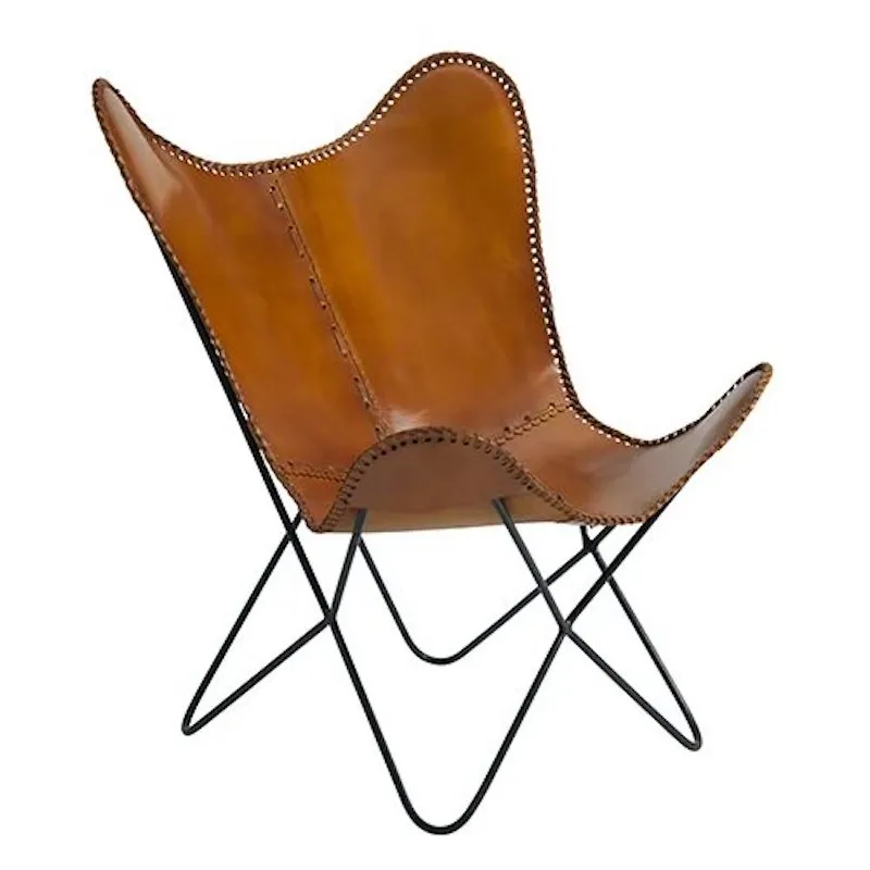 Кресло кожаное Loft & Fire, Cognac