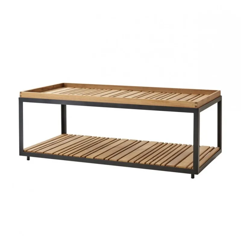 Столик Cane-line Level Teak 122 см, черный