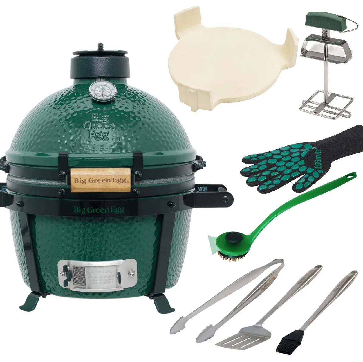 Комплект керамический гриль Big Green Egg Mini Max с аксессуарами