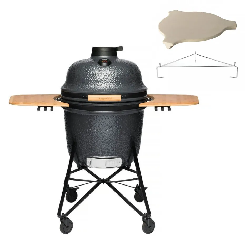 Комплект: керамический угольный гриль BergHOFF Large, отсекатель жара