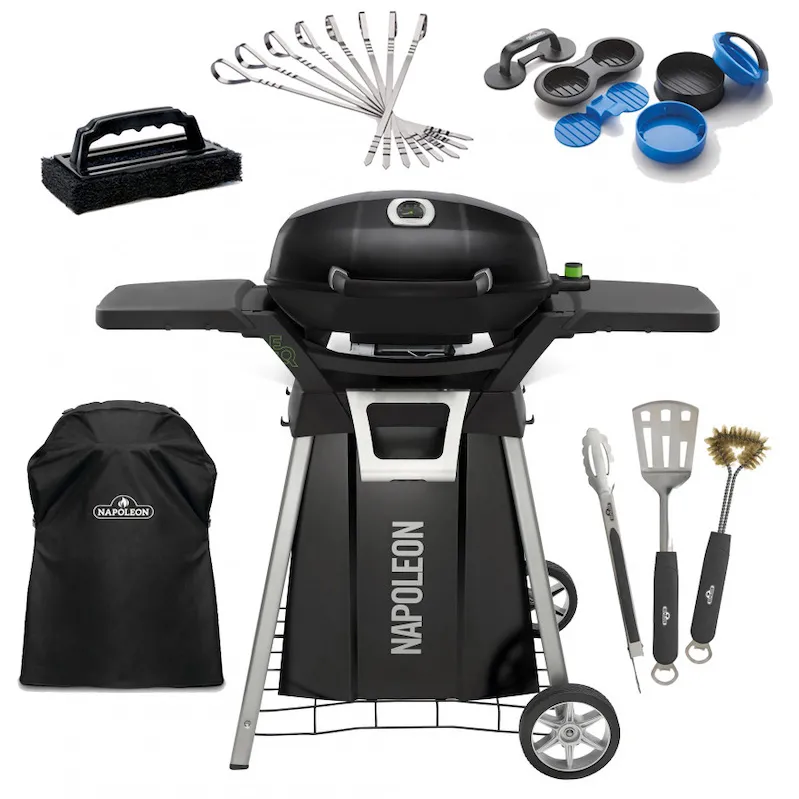 Электрический гриль Napoleon TravelQ PRO285E на подставке в комплекте