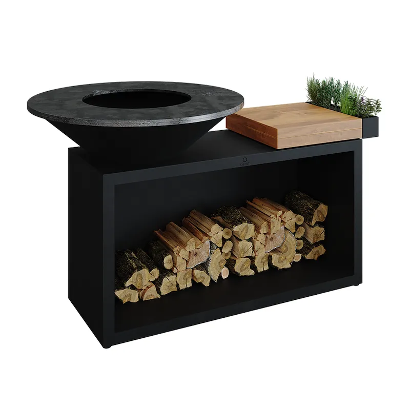 Гриль дровяной Ofyr Island Black 100 Teak Wood