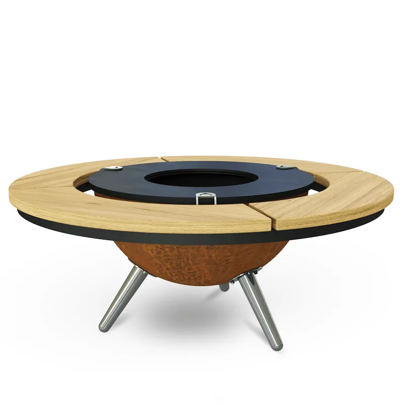 Стол-барбекю дровяной Ahos Inspiration + Desk, коричневый