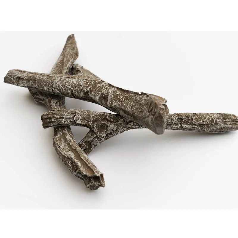 Набор декора для камина 72 (дровяные коряги и речная галька)