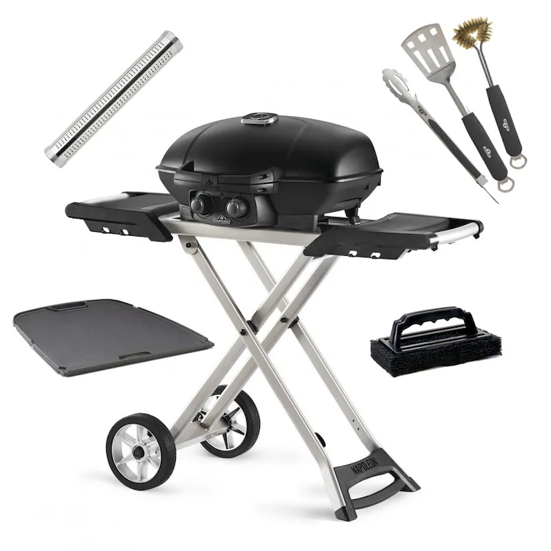 Портативный газовый гриль Napoleon TravelQ 285X в комплекте