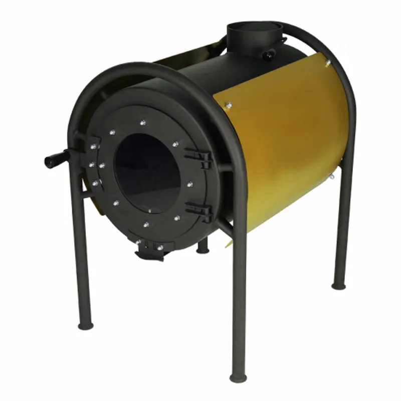 Печь отопительная с золотым кожухом Daddy Smoke Modern