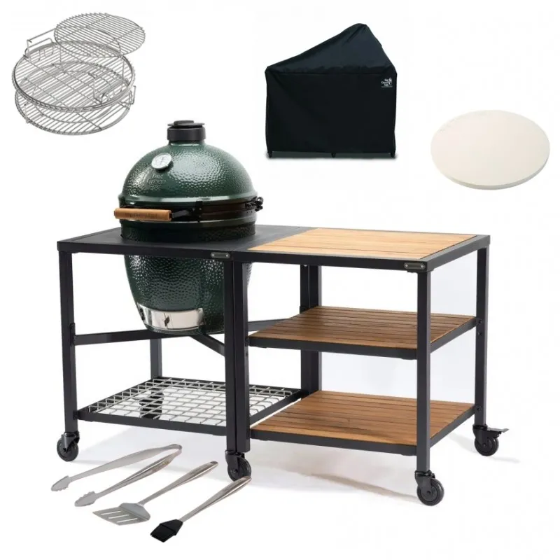 Комплект керамический угольный гриль Big Green Egg Large в столе
