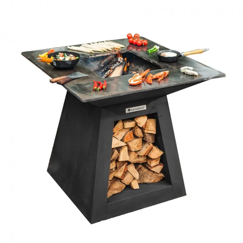 Дровяной гриль-очаг Quan Quadro Premium Large Carbon