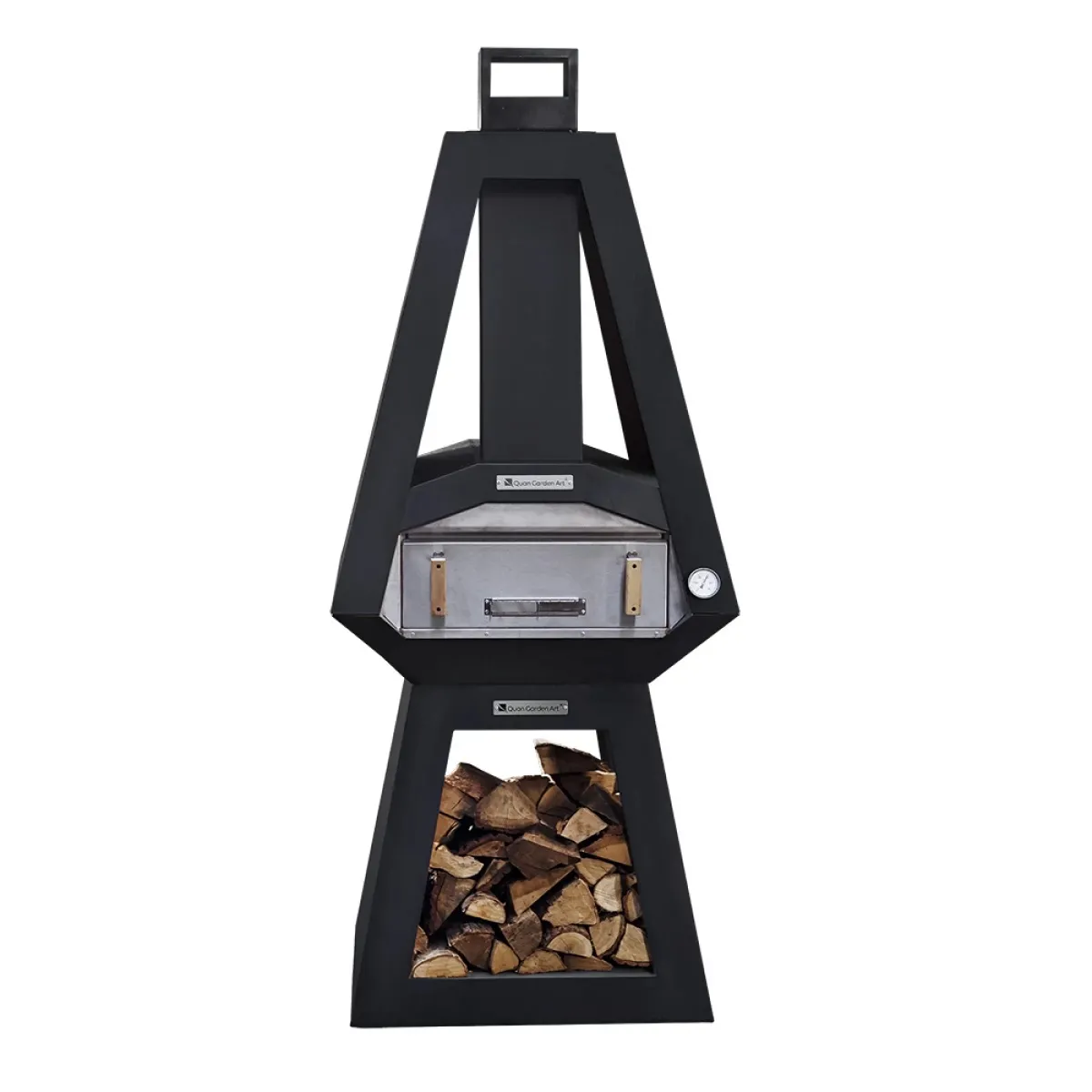 Печь для пиццы на дровах Quan, черная