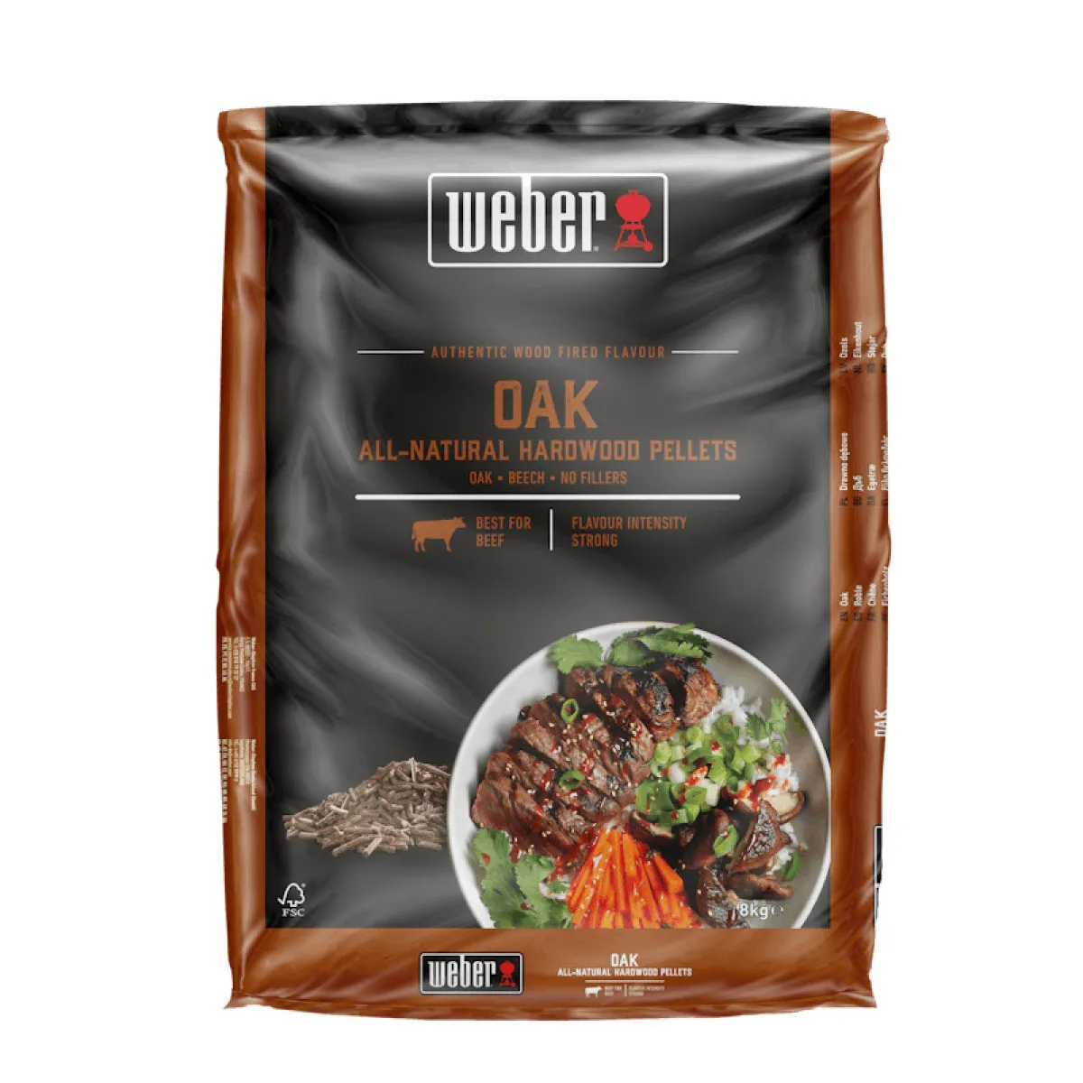 Древесные пеллеты Weber Дуб FSC Oak, 8 кг